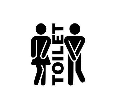 Insegna porta adesivo bagno - wc,