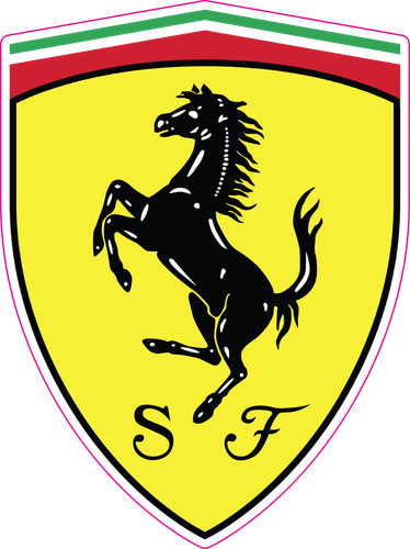 Ferrari shield vinyl sticker - shield,