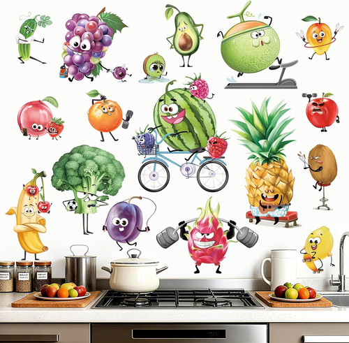 Adesivi murali cucina frutta - adesivi,
