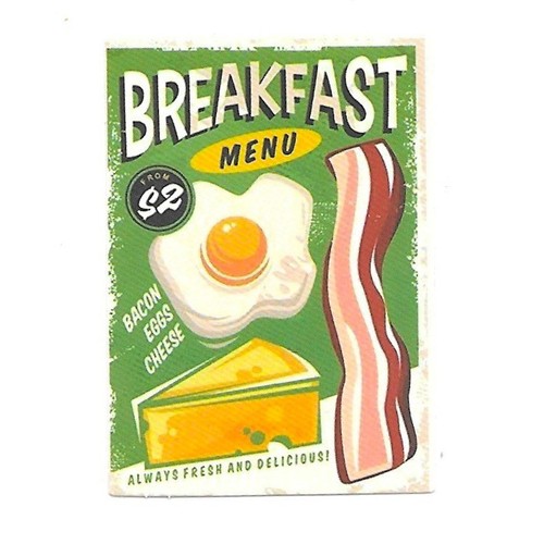 Adesivo vinile menù colazione
