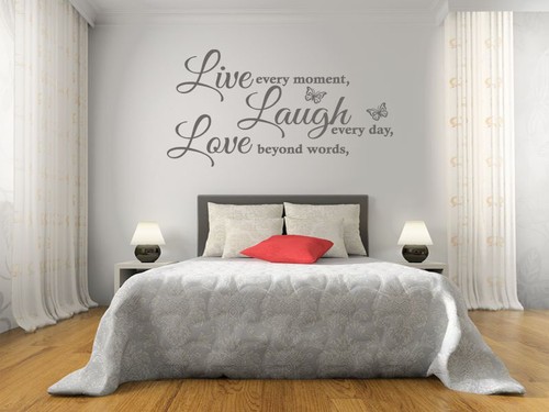 Adesivo murale citazione - , live
