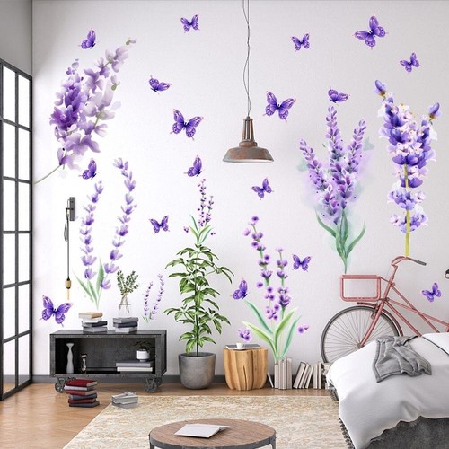 Adesivi murali fiori - , lavanda