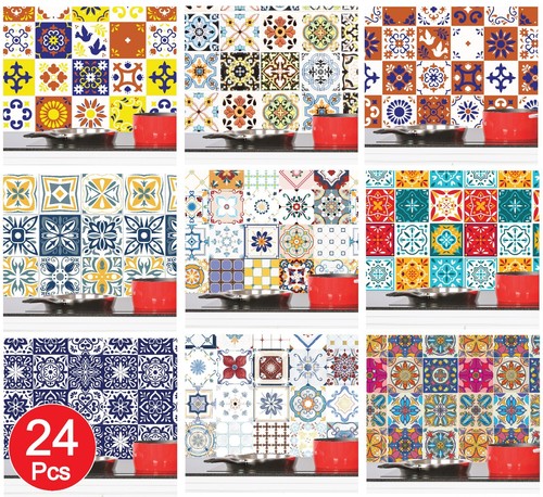 Adesivi piastrelle 24pz parete