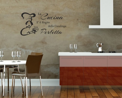 Adesivo murale cucina e - la, e'