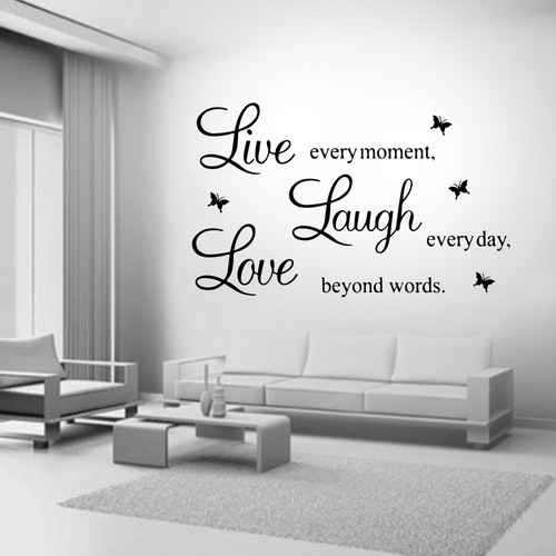 Adesivi parete live laugh - adesivi, da